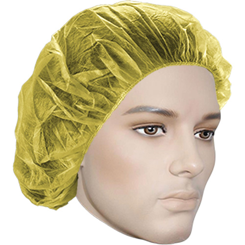 Bonnets bouffants, Polypropyl&egrave;ne, 24", Jaune Groupe Belzile Dickner