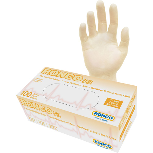 Disposable Gloves, X-Large, Latex, 4-mil, Powder-Free, Natural, Class 2 Groupe Belzile Dickner