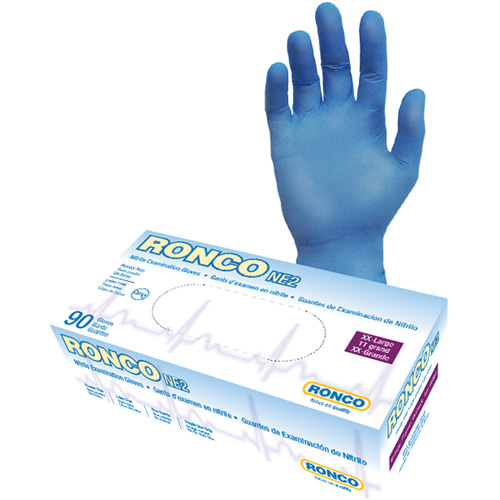 Disposable Gloves, 2X-Large, Nitrile, 4-mil, Powder-Free, Blue Groupe Belzile Dickner