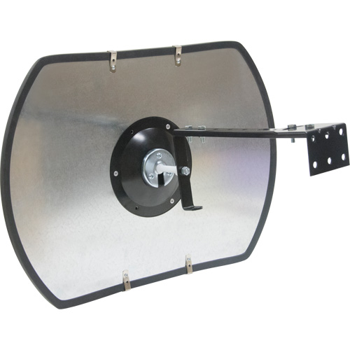 Roundtangular Convex Mirror with Bracket, 20" H x 30" W, Indoor/Outdoor Groupe Belzile Dickner