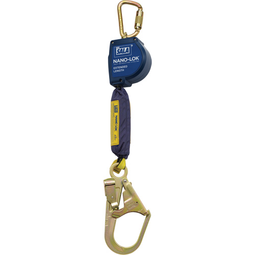Cordage de s&eacute;curit&eacute; autor&eacute;tractable allong&eacute; Nano-Lok, 9', Polyester/Sangles, Pivotant Groupe Belzile Dickner