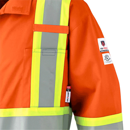 7702 Combinaison de s&eacute;curit&eacute; haute visibilit&eacute; ignifuge, Taille 36, Orange Groupe Belzile Dickner