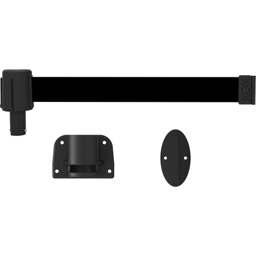 Syst&egrave;me de montage mural pour barri&egrave;re PLUS, Plastique, Fixation par vis, 15', Ruban Noir Groupe Belzile Dickner