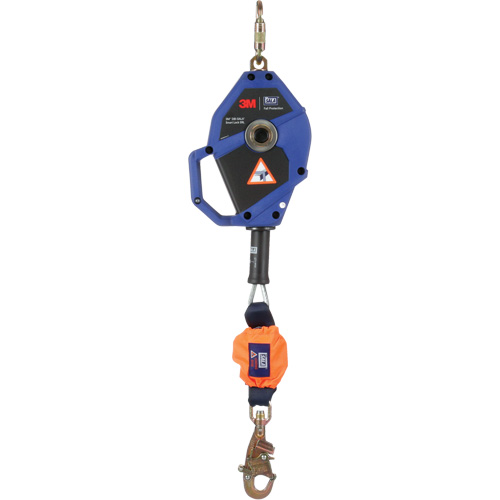 Cordage de s&eacute;curit&eacute; autor&eacute;tractable avec verrouillage intelligent, 20', Acier galvanis&eacute;, Pivotant Groupe Belzile Dickner