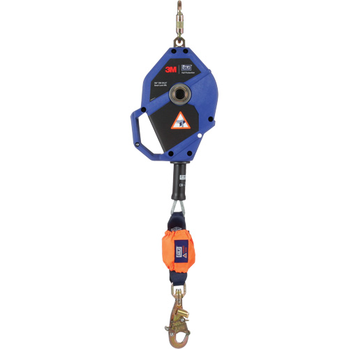 Cordage de s&eacute;curit&eacute; autor&eacute;tractable avec verrouillage intelligent, 30', Acier inoxydable, Pivotant Groupe Belzile Dickner