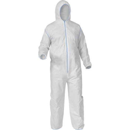 Protective Coveralls, Medium, White, Microporous Groupe Belzile Dickner