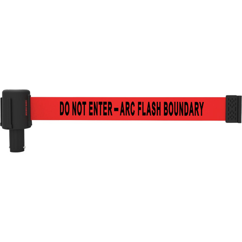 Cassette de banni&egrave;re PLUS, Do Not Enter - Arc Flash Boundary, 15', Ruban Rouge Groupe Belzile Dickner