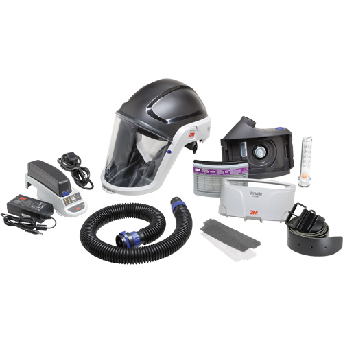 Versaflo Heavy Industry PAPR Kit, Headcover & Faceshield, Lithium-Ion Battery Groupe Belzile Dickner