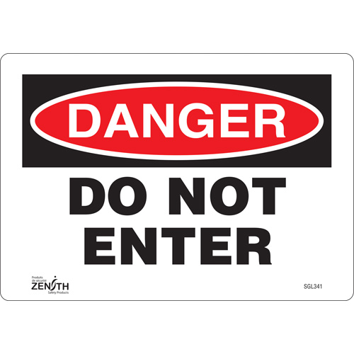 "Do Not Enter" Sign, 7" x 10", Vinyl, English Groupe Belzile Dickner