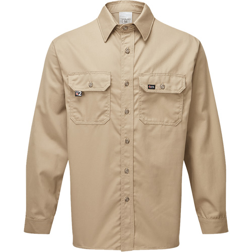 Chemise de travail de luxe 7 oz UltraSoft, Petit, Khaki Groupe Belzile Dickner