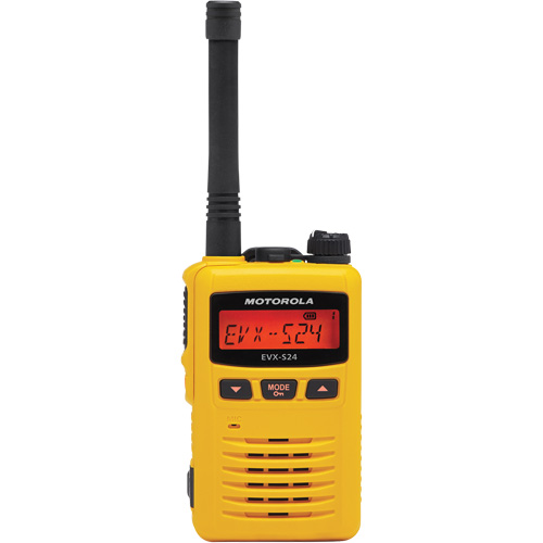 Radio portative de s&eacute;rie EVX-S24, Bande UHF, 256 canaux, Port&eacute;e 200 000 pi² Groupe Belzile Dickner