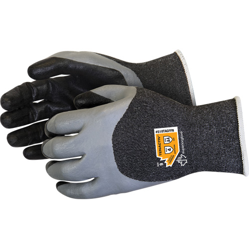Gants &agrave; double trempage r&eacute;sistants aux coupures, Taille 5, Calibre 18, Rev&ecirc;tement Mousse de nitrile, Enveloppe en TenActiv, ASTM ANSI niveau A4 Groupe Belzile Dickner