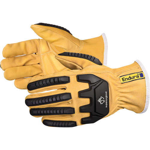 Gants de conducteur antichocs Endura, T-petit, Paume en Cuir fleur de ch&egrave;vre, Kevlar Groupe Belzile Dickner