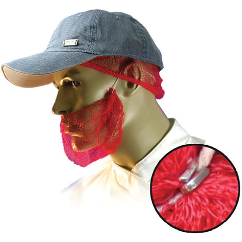 Disposable Beard Nets, Polypropylene, Red Groupe Belzile Dickner