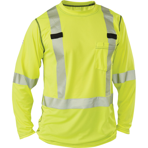T-shirt &agrave; manches longues haute visibilit&eacute; Polartec Power Grid, Polyester, 2T-Grand, Jaune lime haute visibilit&eacute; Groupe Belzile Dickner