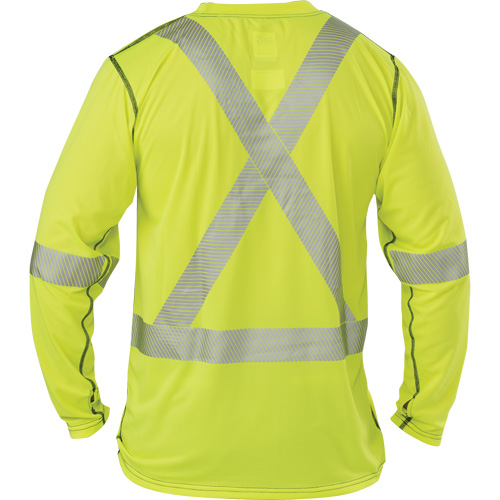 T-shirt &agrave; manches longues haute visibilit&eacute; Polartec Power Grid, Polyester, 2T-Grand, Jaune lime haute visibilit&eacute; Groupe Belzile Dickner