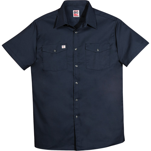 Chemise de travail &agrave; manches courtes en tissu crois&eacute;, Hommes, 4T-Grand, Bleu marine Groupe Belzile Dickner