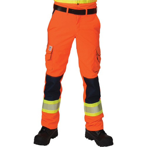 Ripstop High-Visibility Cargo Pants, Polyester, 28, High Visibility Orange Groupe Belzile Dickner