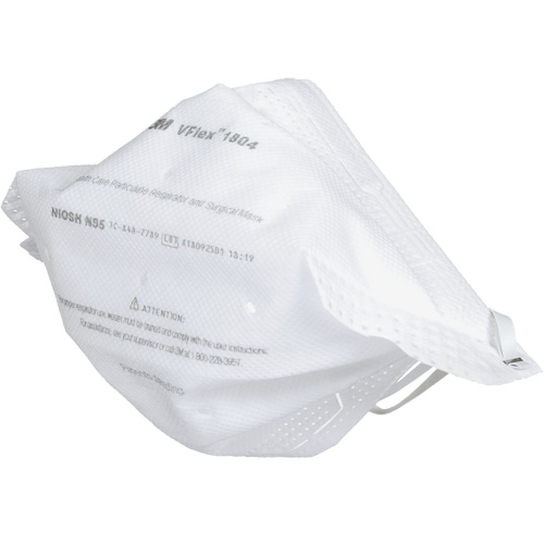 Respirateur et masque chirurgical VFlex contre les particules en sant&eacute;, N95, Certifi&eacute; NIOSH Groupe Belzile Dickner