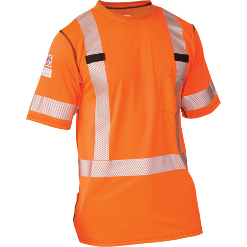 T-shirt &agrave; manches courtes haute visibilit&eacute; Polartec Power Grid, Polyester, T-Grand (grande taille), Orange Groupe Belzile Dickner