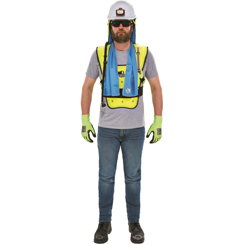 Veste refroidissante &agrave; &eacute;vaporation s&egrave;che &eacute;conomique Chill-Its 6687, Grand/T-Grand, Jaune lime haute visibilit&eacute; Groupe Belzile Dickner