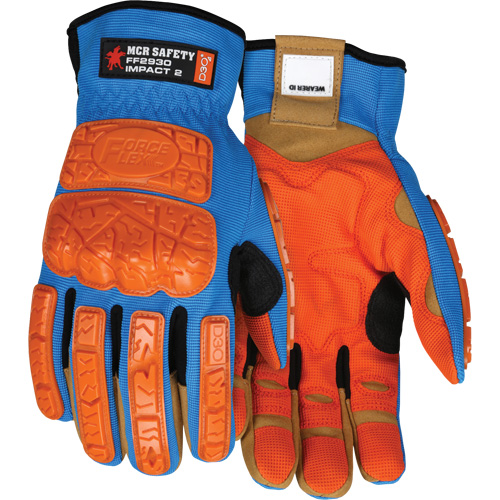 Forceflex&reg; Impact Gloves, Medium, Synthetic Palm, Slip-On Cuff Groupe Belzile Dickner