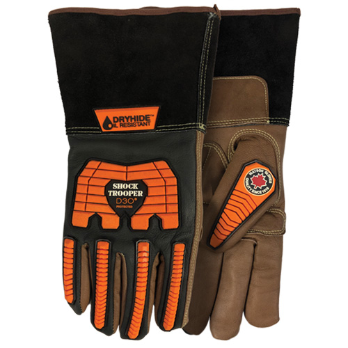 5785G Shock Trooper Gloves, X-Small, Goatskin Palm, Gauntlet Cuff Groupe Belzile Dickner