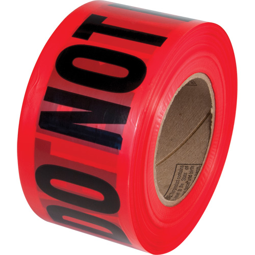 Ruban pour barricades Danger Do Not Enter PrimeGuard, Anglais, 3" la x 1000' lo, Noir/rouge Groupe Belzile Dickner