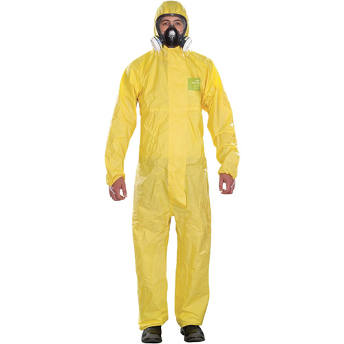 Microchem&reg; Medium-Duty Disposable Coveralls, Small, Yellow, Polypropylene Groupe Belzile Dickner