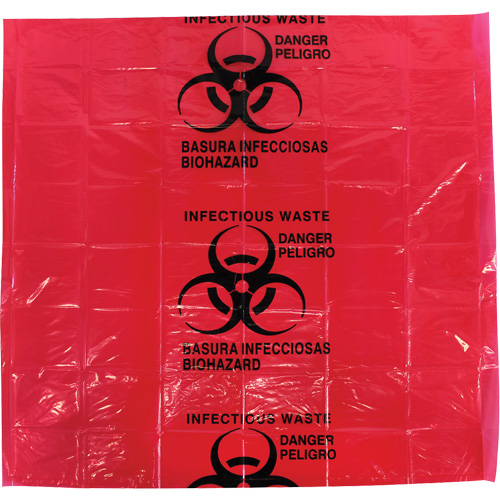 Dynamic Hazardous Waste Bags, Infectious Waste, 24" L x 24" W, 12 microns Groupe Belzile Dickner