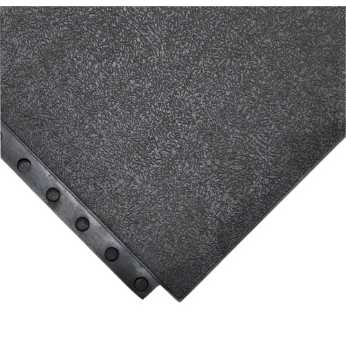 Tapis antifatigue 24/Seven Locksafe, Lisse, 3' x 3' x 5/8", Noir, Nitrile Groupe Belzile Dickner