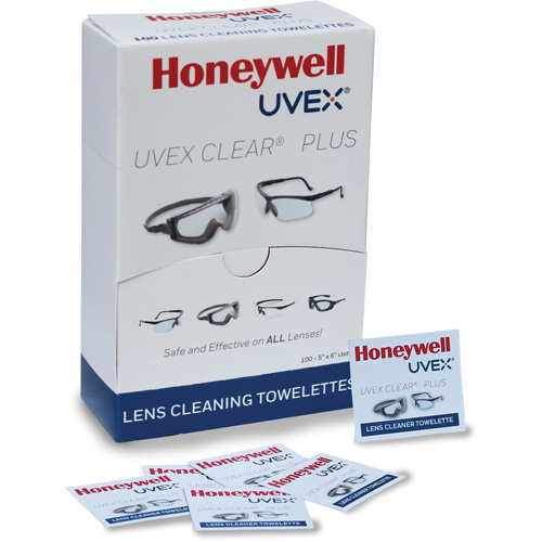 Uvex&reg; Clear&reg; Plus Towelettes, 5.25" x 8", Pack Of 100 Groupe Belzile Dickner