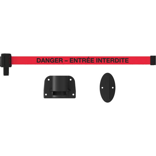 Plus Wall Mount Barrier System, Plastic, Screw Mount, 15', Red Tape Groupe Belzile Dickner