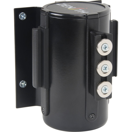 Wall Mount Barrier with Magnetic Tape, Steel, Screw Mount, 12', Black Tape Groupe Belzile Dickner