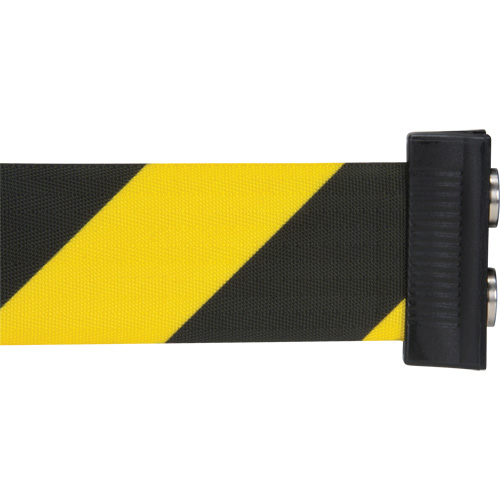Magnetic Tape Cassette for Build-Your-Own Crowd Control Barrier, 7', Black and Yellow Tape Groupe Belzile Dickner