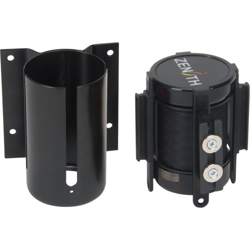 Wall Mount Barrier with Magnetic Tape, Steel, Screw Mount, 7', Black Tape Groupe Belzile Dickner