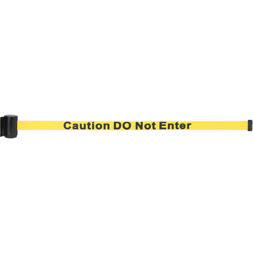 Wall Mount Barrier with Magnetic Tape, Steel, Screw Mount, 7', Yellow Tape Groupe Belzile Dickner