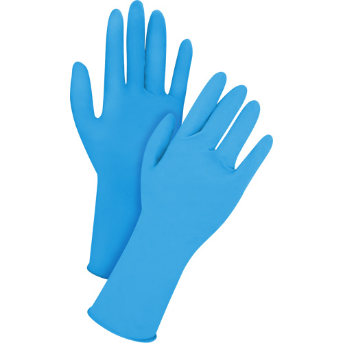 Disposable Gloves, X-Large, Latex, 14-mil, Powder-Free, Blue Groupe Belzile Dickner