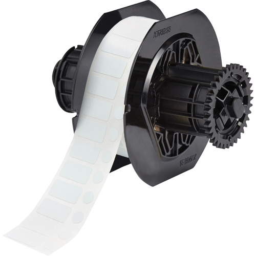 &eacute;tiquettes pour laboratoire et couvercles de flacon r&eacute;sistant aux produits chimiques de s&eacute;rie B33, Polyester, 1" lo x 0,5" h, Blanc Groupe Belzile Dickner