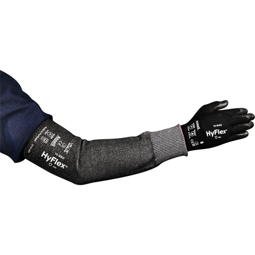 Manchon large r&eacute;sistant aux coupures HyFlex s&eacute;rie 11-280, Intercept, 12", ASTM ANSI niveau A4, Gris Groupe Belzile Dickner