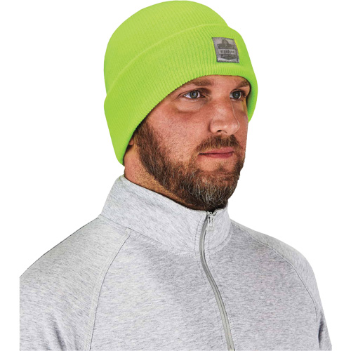 N-Ferno&reg; Rib Knit Beanie Hat, One Size, High-Visibility Lime Green Groupe Belzile Dickner