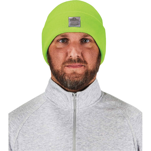 N-Ferno&reg; Rib Knit Beanie Hat, One Size, High-Visibility Lime Green Groupe Belzile Dickner