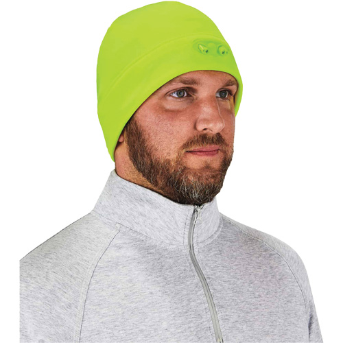 Bonnet N-Ferno &agrave; lumi&egrave;res DEL, Taille unique, Vert lime haute visibilit&eacute; Groupe Belzile Dickner