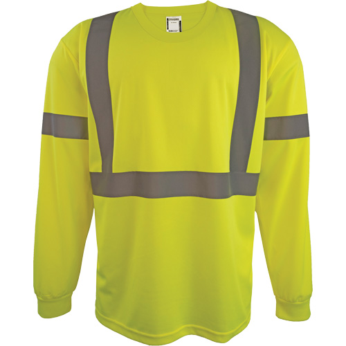 Chemise de s&eacute;curit&eacute; &agrave; manches longues, Polyester, 2T-Grand, Jaune lime haute visibilit&eacute; Groupe Belzile Dickner