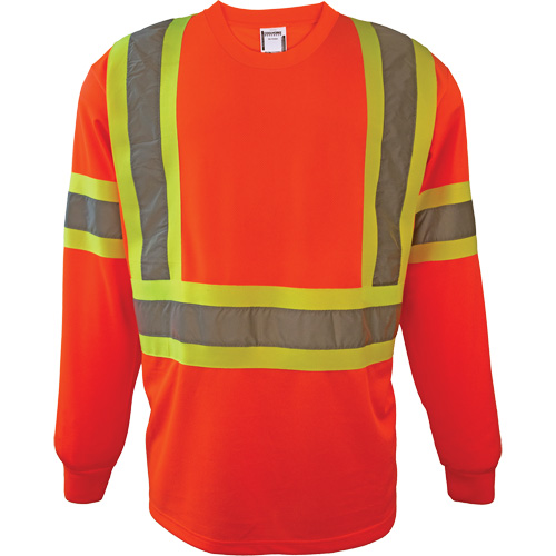 Long Sleeve Safety Shirt, Polyester, 2X-Large, High Visibility Orange Groupe Belzile Dickner