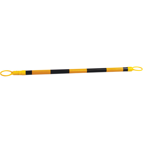 Retractable Cone Bar, 7'2" Extended Length, Black/Yellow Groupe Belzile Dickner