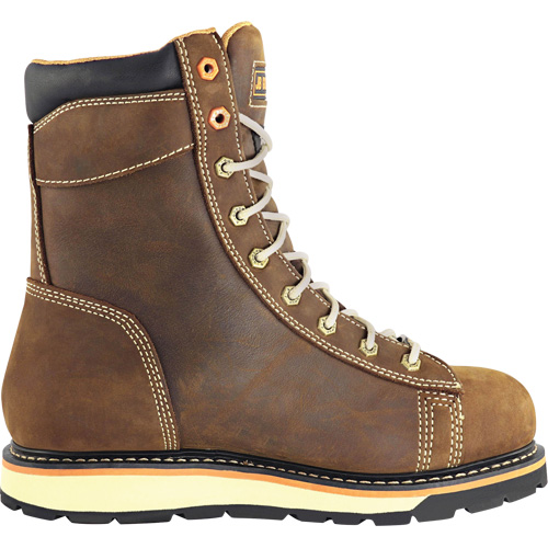 Bottes de travail pour monteur, Cuir, Embout Acier, Taille 7, Imperm&eacute;able Groupe Belzile Dickner