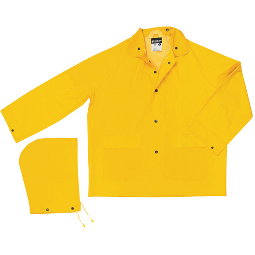 Classic Series Rain Jacket with Detachable Hood, Polyester/PVC, 6X-Large, Yellow Groupe Belzile Dickner