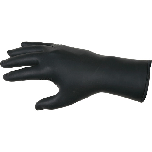 NitriShield Stealth Extra Disposable Gloves, Large, Nitrile, 6-mil, Powder-Free, Black Groupe Belzile Dickner