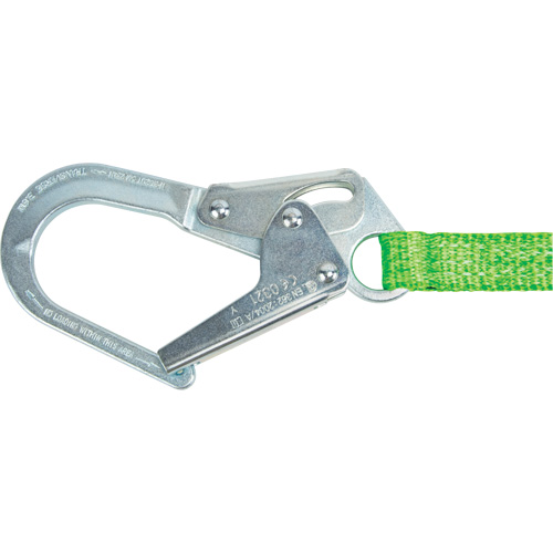 Miller&reg; HP Shock-Absorbing Lanyard, 4', Locking Rebar Hook Center, Locking Snap Hook Leg Ends, Polyester Groupe Belzile Dickner